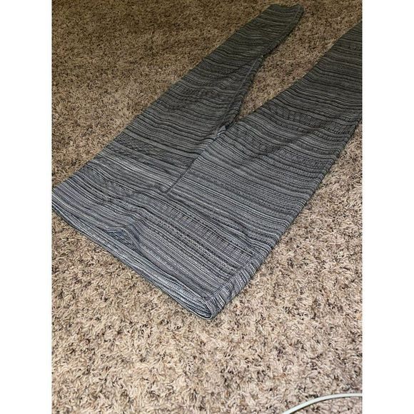 Athleta Exercise Brand Gray & White Striped Leggings Yoga Tights women’s Medium - Picture 11 of 12